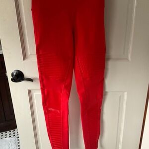 Alo hot red Moto high waist legging